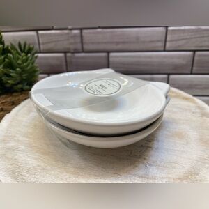 Park Life Design 🐾 MILO 2 pack Ceramic Cat Dish 1cup White New